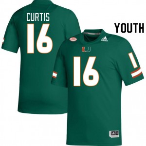 Youth Malik Curtis Green Miami College Football #16 Jersey 780148-229