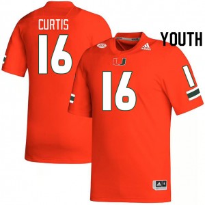 Youth Malik Curtis Orange Miami College Football #16 Jersey 204402-762