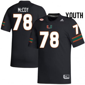 Youth Matthew McCoy Black Miami Hurricanes College Football #78 Jersey 548726-718