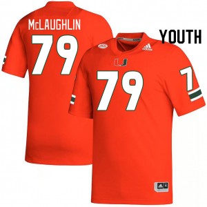 Youth Michael McLaughlin Orange Miami Hurricanes College Football #79 Jersey 836353-990