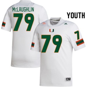 Youth Michael McLaughlin White Miami Hurricanes College Football #79 Jersey 642511-141
