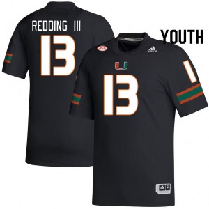 Youth Michael Redding III Black Miami College Football #13 Jersey 791609-113