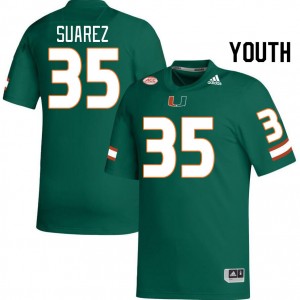 Youth Michael Suarez Green Miami College Football #35 Jersey 580619-704