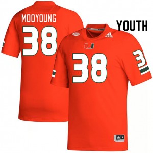 Youth Myles Mooyoung Orange Miami College Football #38 Jersey 801279-702