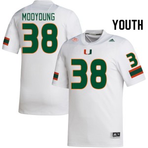 Youth Myles Mooyoung White Miami Hurricanes College Football #38 Jersey 938766-726