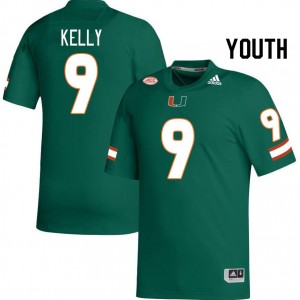 Youth Nyjalik Kelly Green Miami Hurricanes College Football #9 Jersey 644094-406