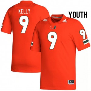 Youth Nyjalik Kelly Orange Miami Hurricanes College Football #9 Jersey 342029-840