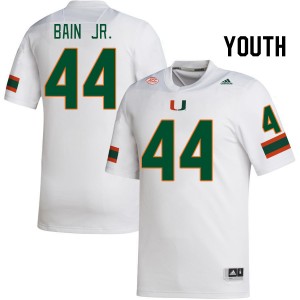 Youth Rueben Bain Jr. White Miami Hurricanes College Football #44 Jersey 433670-510