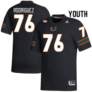 Youth Ryan Rodriguez Black Miami Hurricanes College Football #76 Jersey 251096-999