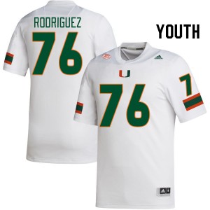 Youth Ryan Rodriguez White Miami College Football #76 Jersey 361210-402