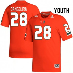 Youth Souleymane Bangoura Orange University of Miami College Football #28 Jersey 742970-553