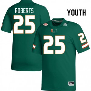 Youth Terry Roberts Green Hurricanes College Football #25 Jersey 772473-234