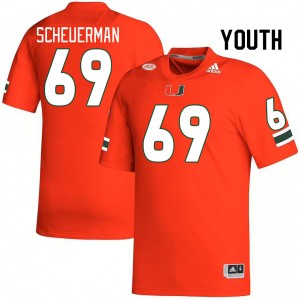 Youth Trent Scheuerman Orange Miami College Football #69 Jersey 331858-175