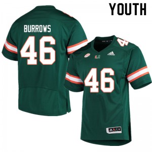 Youth Suleman Burrows Green Miami Adidas Football #46 Jersey 819131-879