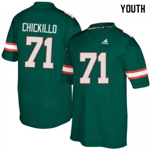 Youth Anthony Chickillo Green Hurricanes College Football #71 Jersey 328300-152