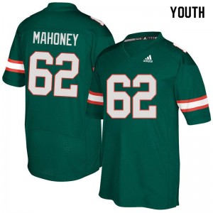 Youth Hayden Mahoney Green University of Miami College Football #62 Jersey 485214-667