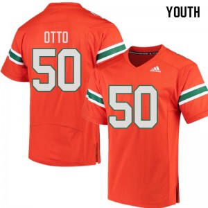 Youth Jim Otto Orange Miami College Football #50 Jersey 703968-743