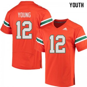 Youth Malek Young Orange Miami College Football #12 Jersey 801995-172