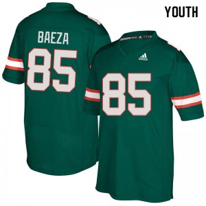 Youth Marco Baeza Green Miami Hurricanes College Football #85 Jersey 406021-433