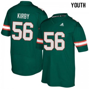 Youth Raphael Kirby Green Miami Hurricanes College Football #56 Jersey 178908-372