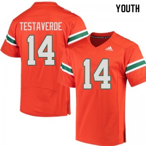 Youth Vinny Testaverde Orange Miami College Football #14 Jersey 129791-666