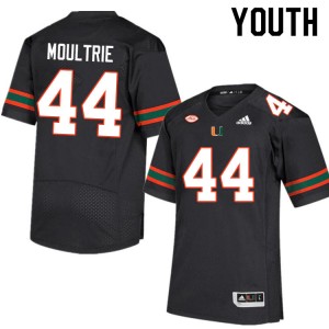 Youth Antonio Moultrie Black Hurricanes College Football #44 Jersey 599297-401