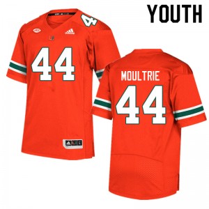 Youth Antonio Moultrie Orange Hurricanes College Football #44 Jersey 875404-816