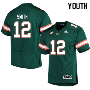 Youth Brashard Smith Green Miami College Football #12 Jersey 548829-264