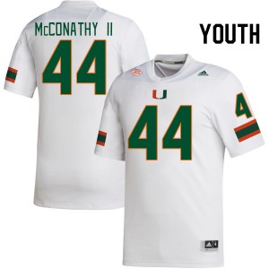 Youth Cole McConathy II White Miami Hurricanes College Football #44 Jersey 530507-654