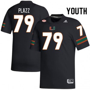 Youth Deryc Plazz Black Miami Hurricanes College Football #79 Jersey 808550-536