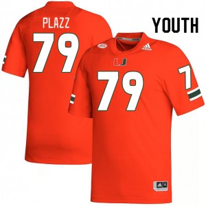 Youth Deryc Plazz Orange Miami College Football #79 Jersey 659580-367