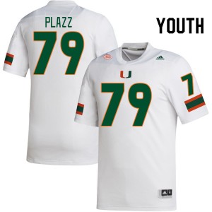 Youth Deryc Plazz White Miami Hurricanes College Football #79 Jersey 920973-828
