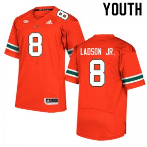 Youth Frank Ladson Jr. Orange Miami College Football #8 Jersey 980082-672