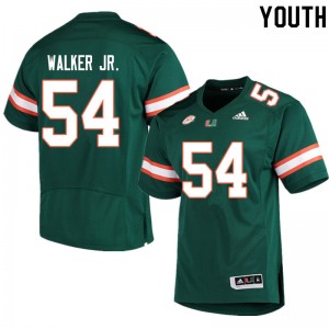 Youth Issiah Walker Jr. Green Miami College Football #54 Jersey 709622-933
