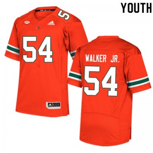 Youth Issiah Walker Jr. Orange Miami College Football #54 Jersey 844868-676