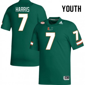 Youth Jaden Harris Green Miami College Football #7 Jersey 824472-778