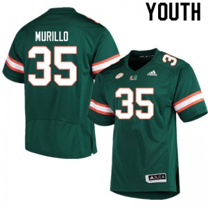 Youth Josh Murillo Green University of Miami College Football #35 Jersey 996941-133