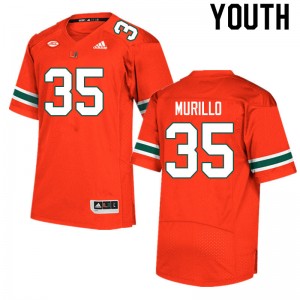 Youth Josh Murillo Orange Hurricanes College Football #35 Jersey 947096-722