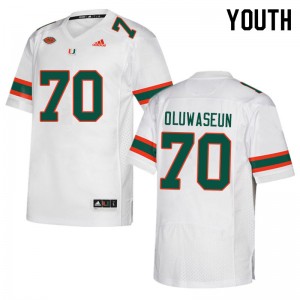 Youth Justice Oluwaseun White Miami College Football #70 Jersey 519740-754