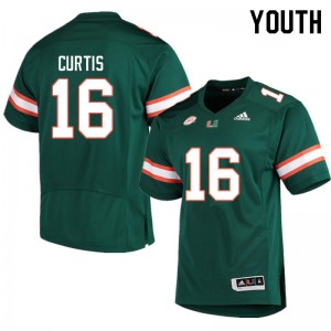 Youth Malik Curtis Green University of Miami College Football #16 Jersey 366204-631