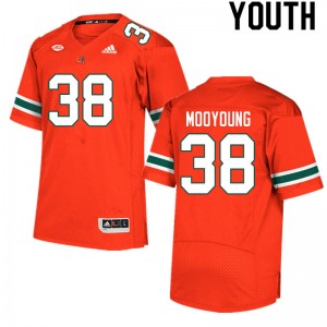 Youth Myles Mooyoung Orange Miami College Football #38 Jersey 550903-995