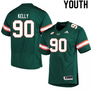 Youth Nyjalik Kelly Green Miami College Football #90 Jersey 308326-143