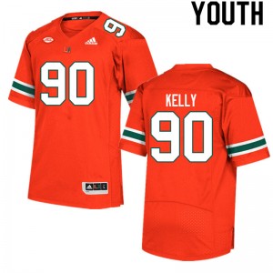 Youth Nyjalik Kelly Orange University of Miami College Football #90 Jersey 857282-965