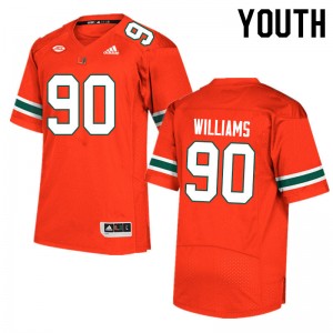 Youth Quentin Williams Orange Miami Hurricanes College Football #90 Jersey 699372-960