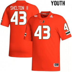 Youth Rocky Shelton II Orange University of Miami College Football #43 Jersey 725092-270