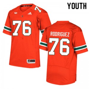 Youth Ryan Rodriguez Orange Miami College Football #76 Jersey 919571-704