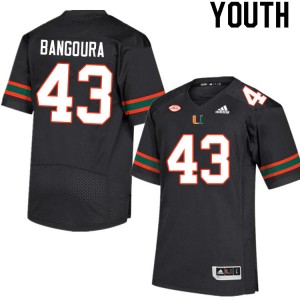 Youth Souleymane Bangoura Black University of Miami College Football #43 Jersey 890313-877