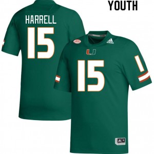 Youth Tyler Harrell Green Miami Hurricanes College Football #15 Jersey 577605-172
