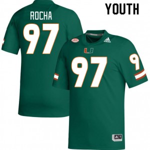 Youth Will Rocha Green Miami College Football #97 Jersey 892418-565