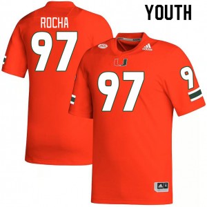 Youth Will Rocha Orange Miami College Football #97 Jersey 803884-622